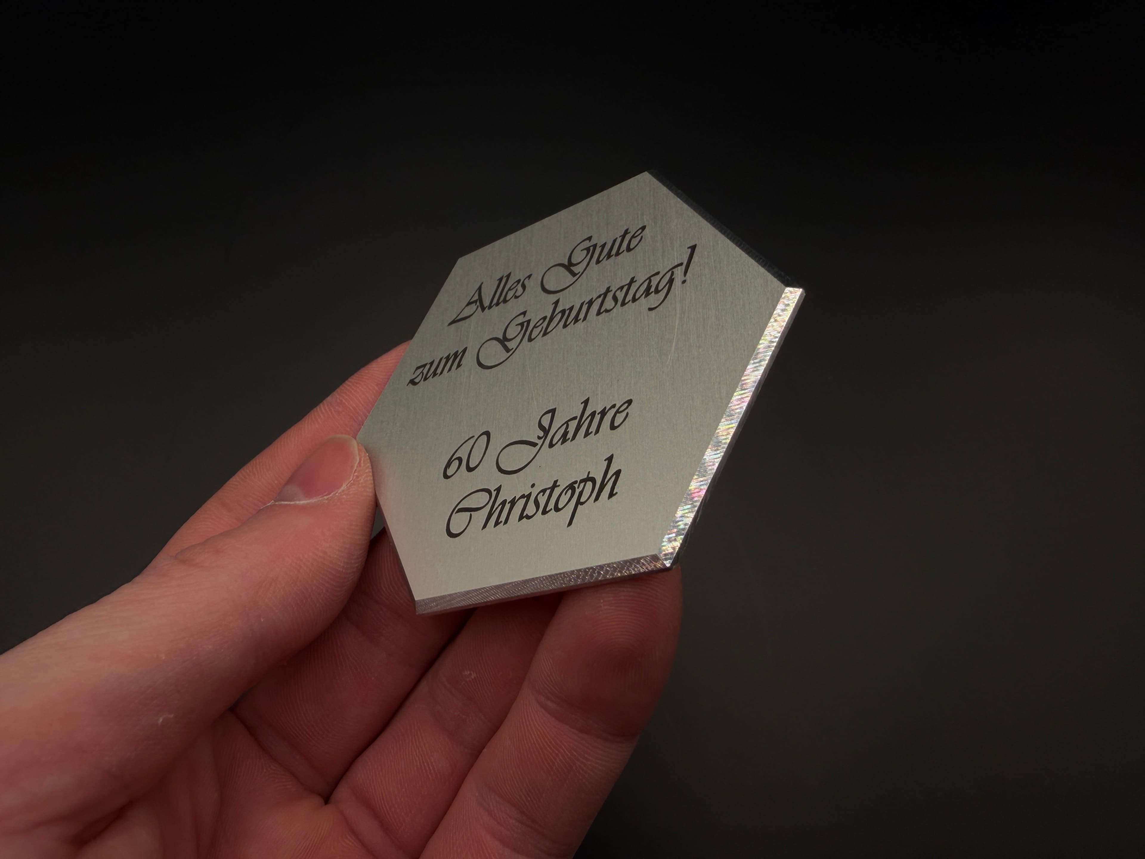 CNC-bearbeitete Aluplakette